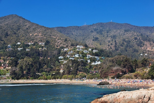 Casas en el pueblo de Zapallar, Chile