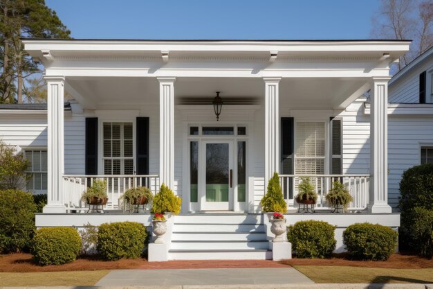 Foto casas de renacimiento griego número de casa del porche prominentemente visible