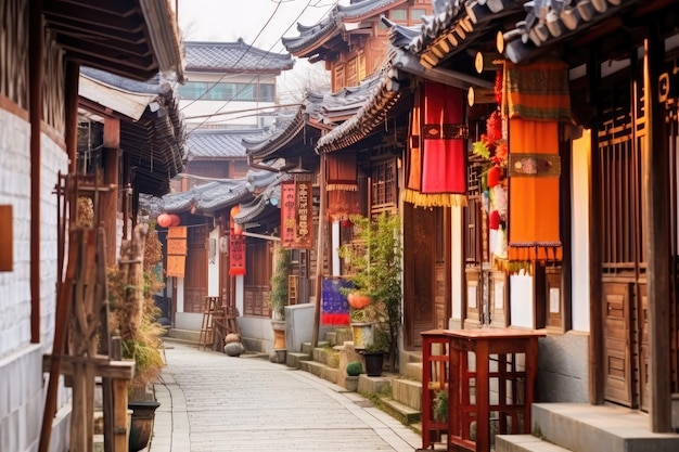 Casas tradicionais em casa na Coreia do Sul fotografia publicitária profissional