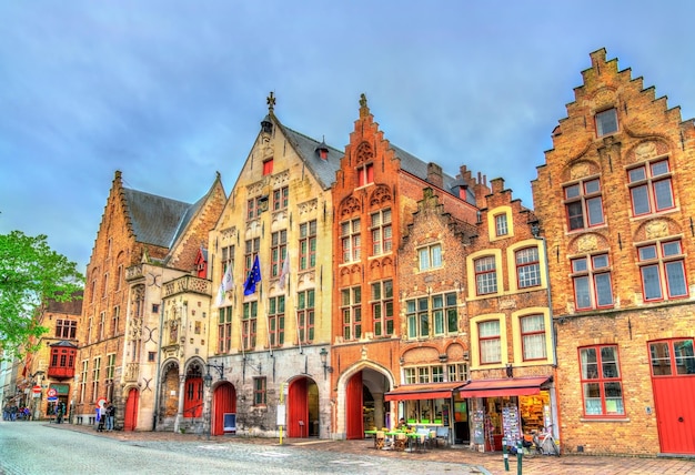 Casas tradicionales en Brujas, Bélgica