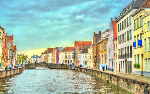 Casas tradicionales en Brujas, Bélgica