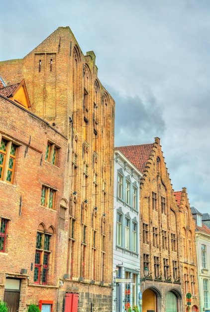 Casas tradicionales en Brujas, Bélgica