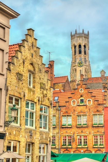 Casas tradicionales en Brujas, Bélgica