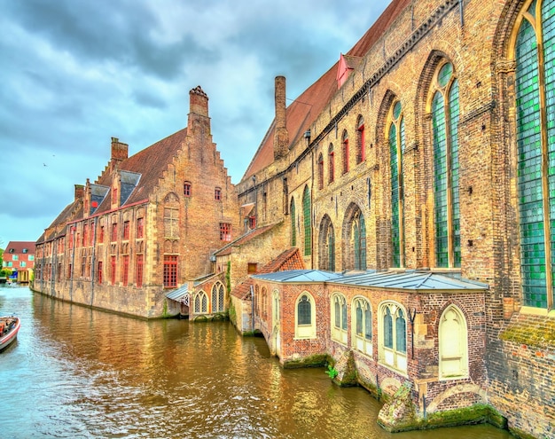 Casas tradicionales en Brujas, Bélgica