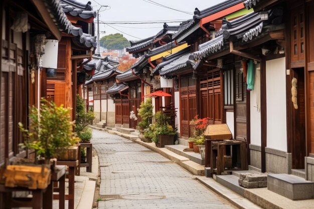 Casas tradicionales en Corea del Sur fotografía publicitaria profesional