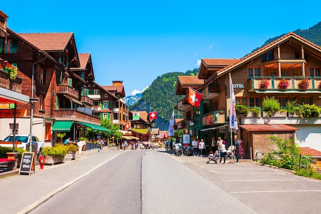 Casas tradicionales en Lauterbrunnen Suiza