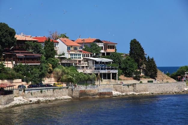 Casas vintage na antiga Nessebar, na Bulgária