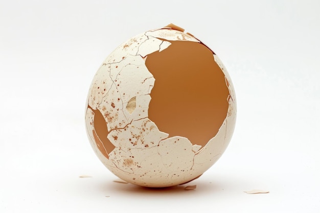 Foto casca de ovo isolada em fundo branco
