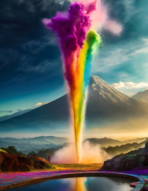 La cascada del arco iris