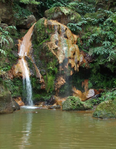 Foto cascada en las azores