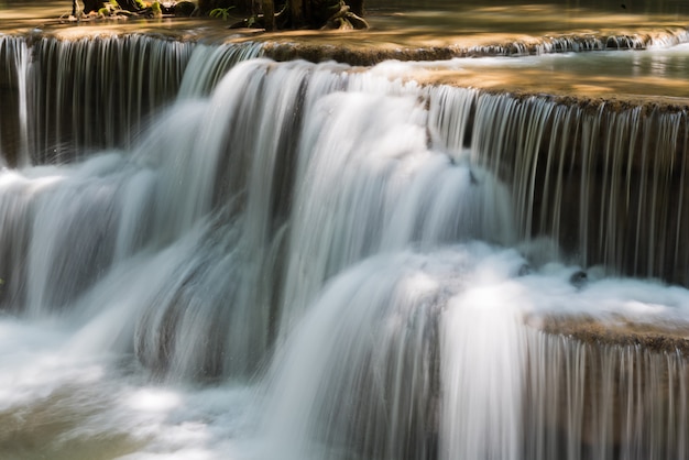 cascada, bosque de fondo, paisaje