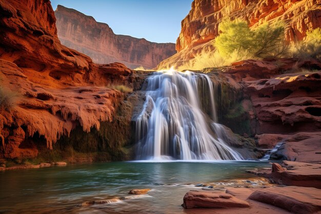 cascada en el bosque