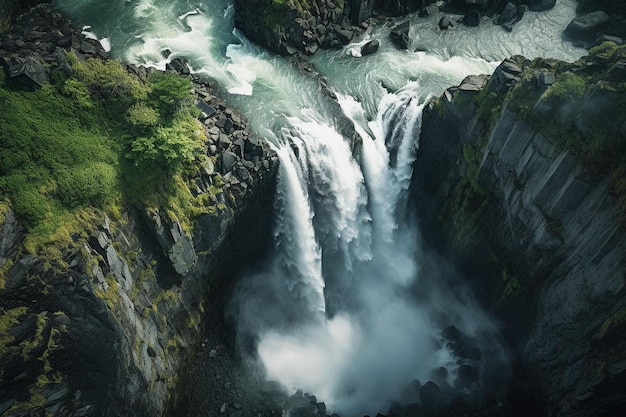 Una cascada en el bosque