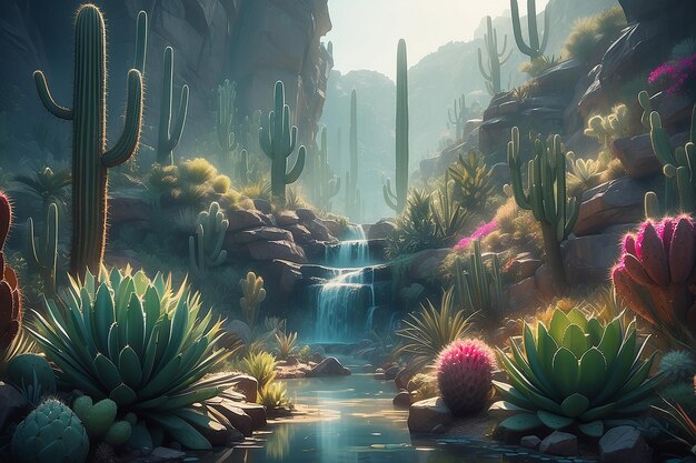 Cascada de cactus