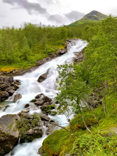 cascada fiordo naturaleza noruega norvege