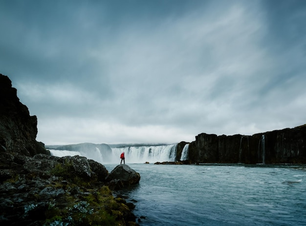 La cascada Godafoss Islandia Europa