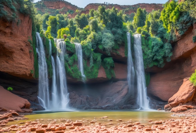 Una cascada en el gran cañón