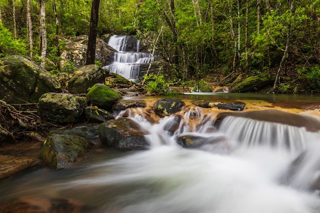 Cascada hermosa en el parque nacional de Phu Rua, Tailandia.