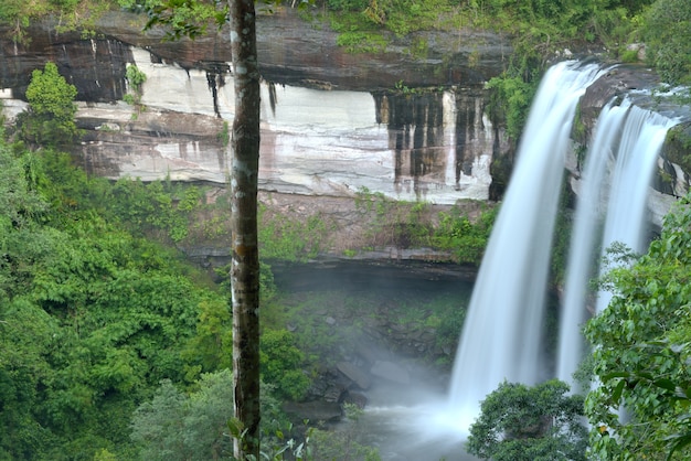 Foto cascada huai luang en el parque nacional phu chong – na yoi