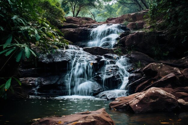 una cascada en la jungla