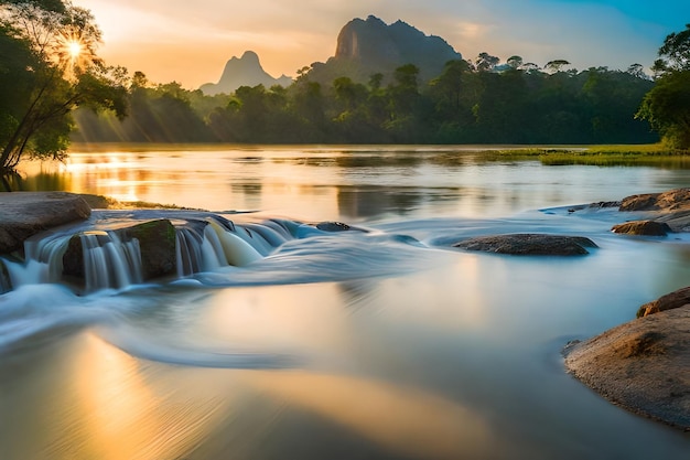 una cascada en la jungla