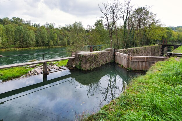 Cascada de Leonardo da Vinci en el río Adda