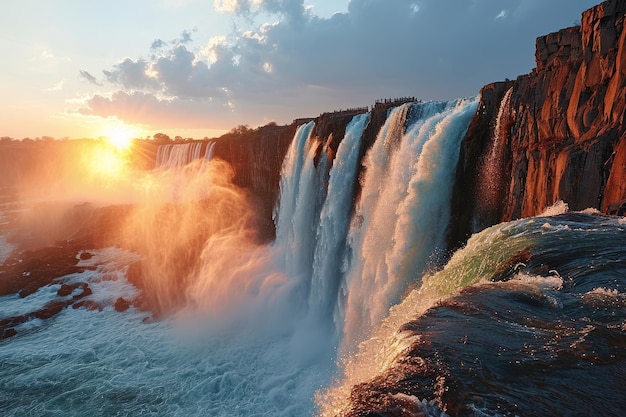 cascada en las montañas