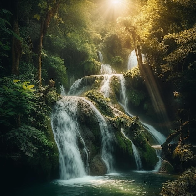 Cascada en la naturaleza