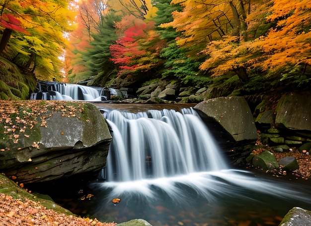 Cascada en otoño