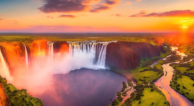 Una cascada en la selva amazónica