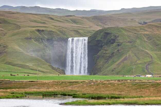 Cascada Skogafoss, Islandia