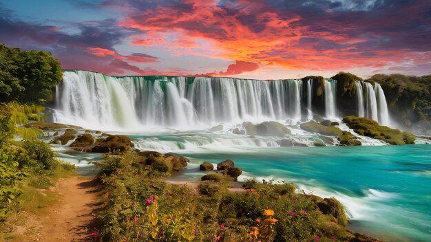 Foto la cascada de texolo en el sur de méxico