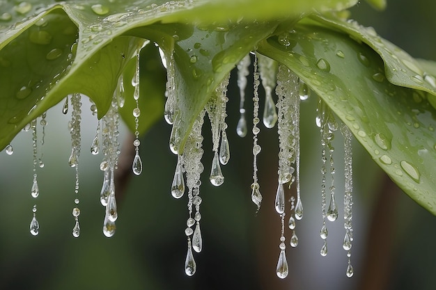 Cascata de gotas de orvalho