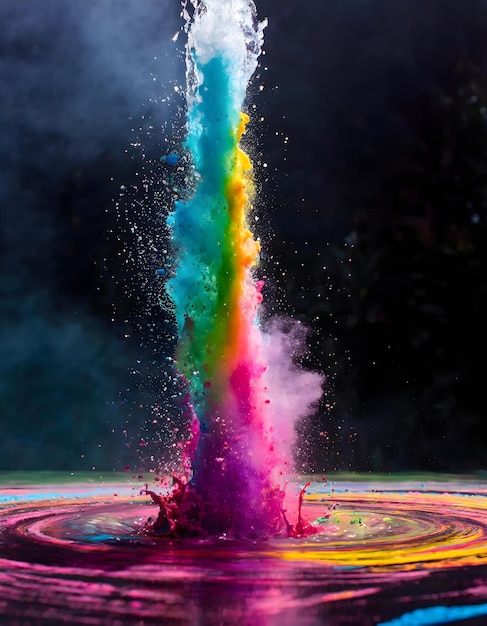 Foto cascata do arco-íris