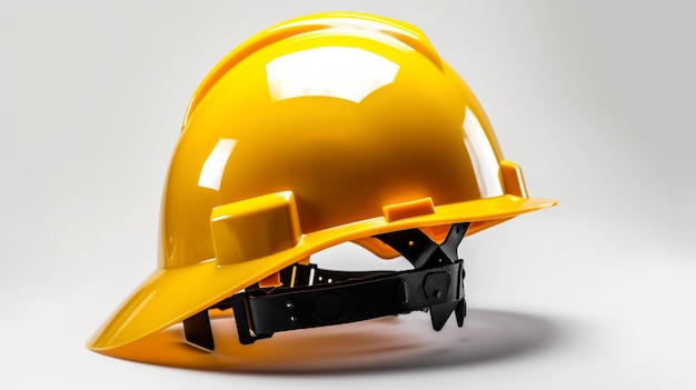 Un casco amarillo con la palabra construcción