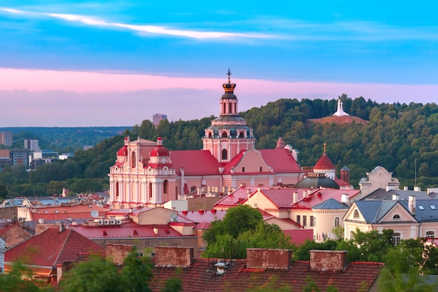 Casco antiguo al atardecer, Vilnius, Lituania