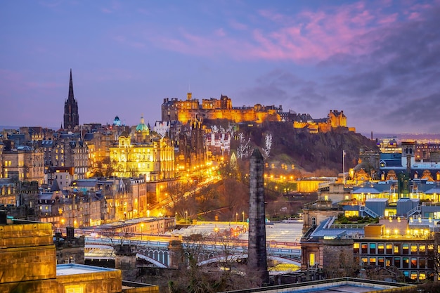 El casco antiguo de la ciudad de Edimburgo Escocia