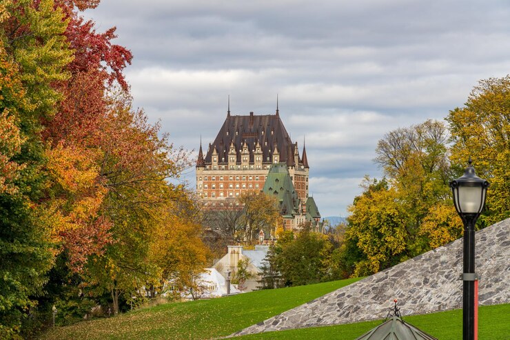 Casco antiguo de la ciudad de Quebec en la temporada de otoño