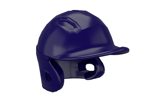 Casco de béisbol azul de renderizado 3d