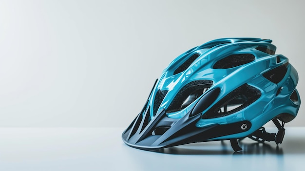 Casco de ciclismo en una superficie blanca con sombras