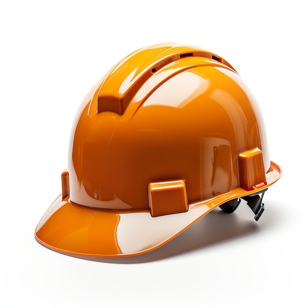 Foto casco de construcción aislado sobre fondo blanco