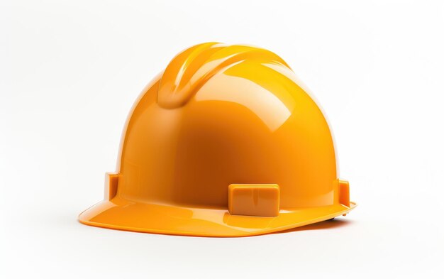 Casco de construcción sobre un fondo blanco