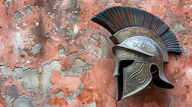 Un casco espartano es un tipo de casco que fue utilizado por los antiguos griegos. Está hecho de bronce y tiene una cresta distintiva en la parte superior.