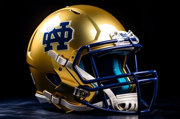 Un casco de fútbol con la palabra Notre Dame en él