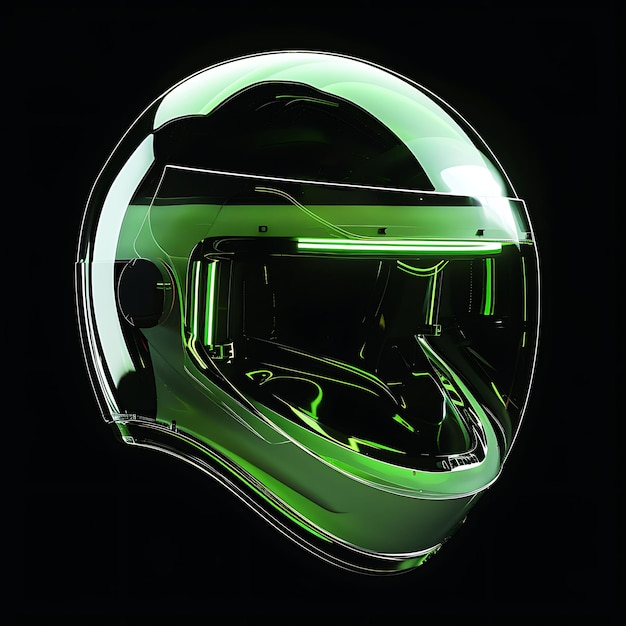 un casco de motocicleta verde y negro con la palabra "go" en el lado