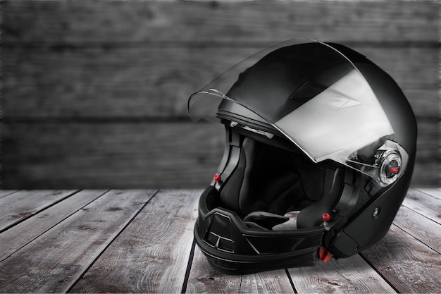 casco de motociclista negro