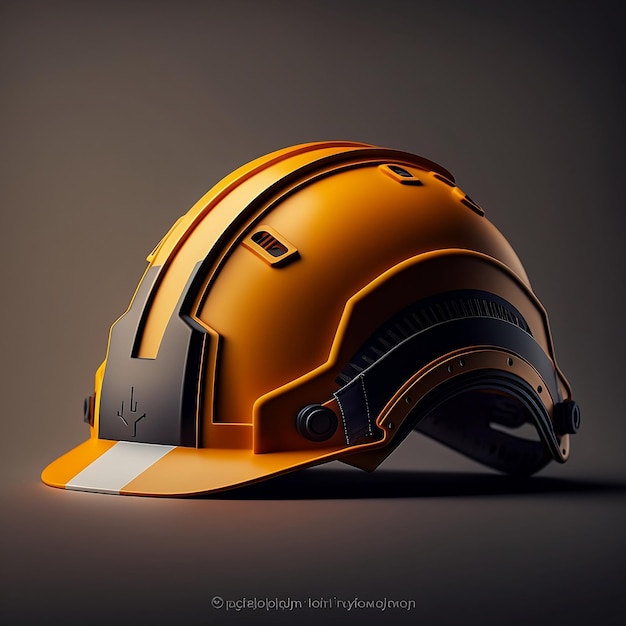 Un casco naranja con la palabra jack daniels