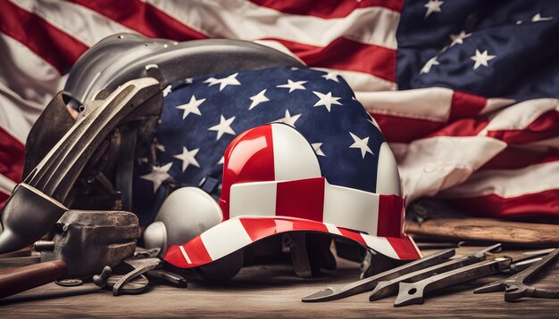 Foto un casco con la palabra usa en él