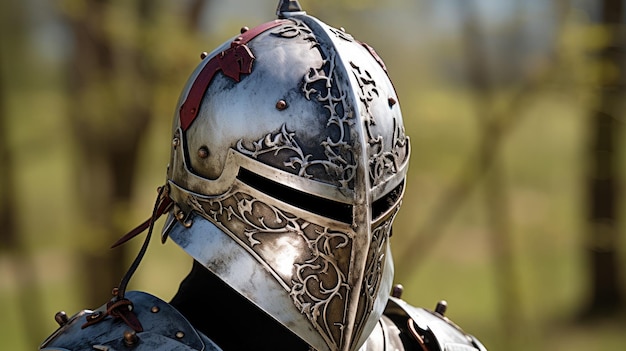 Casco y pluma de caballero