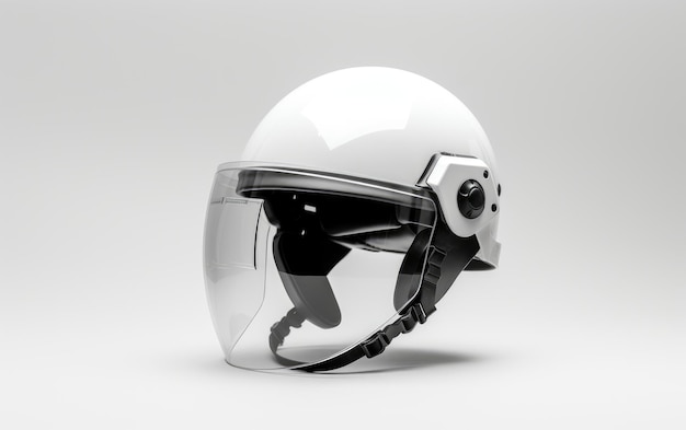 Foto casco de protección sobre un fondo blanco